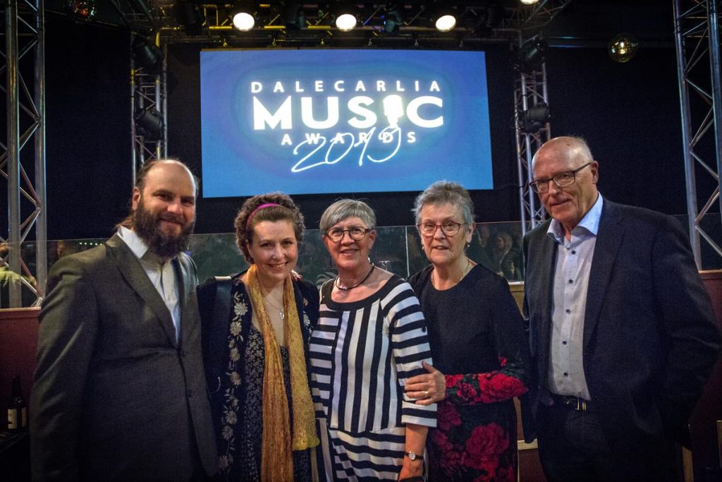 Delar av styrelsen vid utdelningen av Dalecarlia Music Awards 2019 där vi var nominereade.